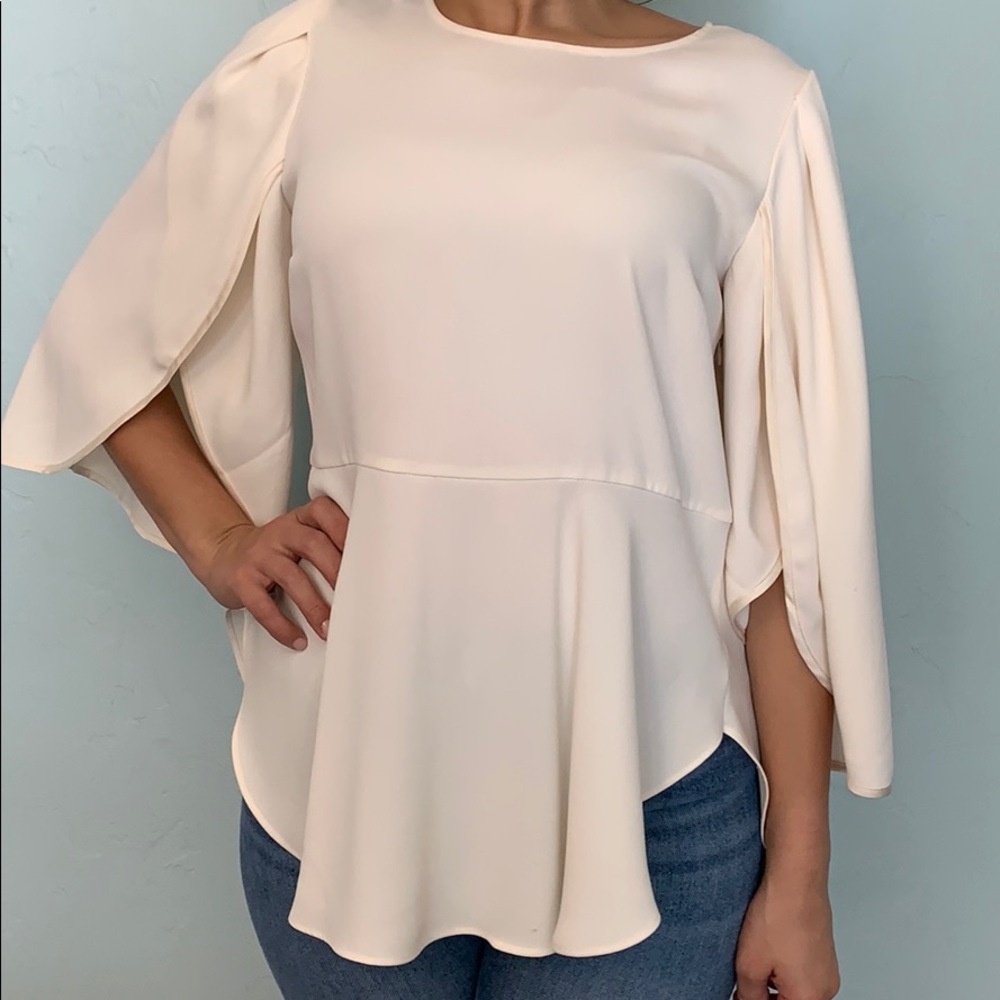 Halston Heritage cream blouse